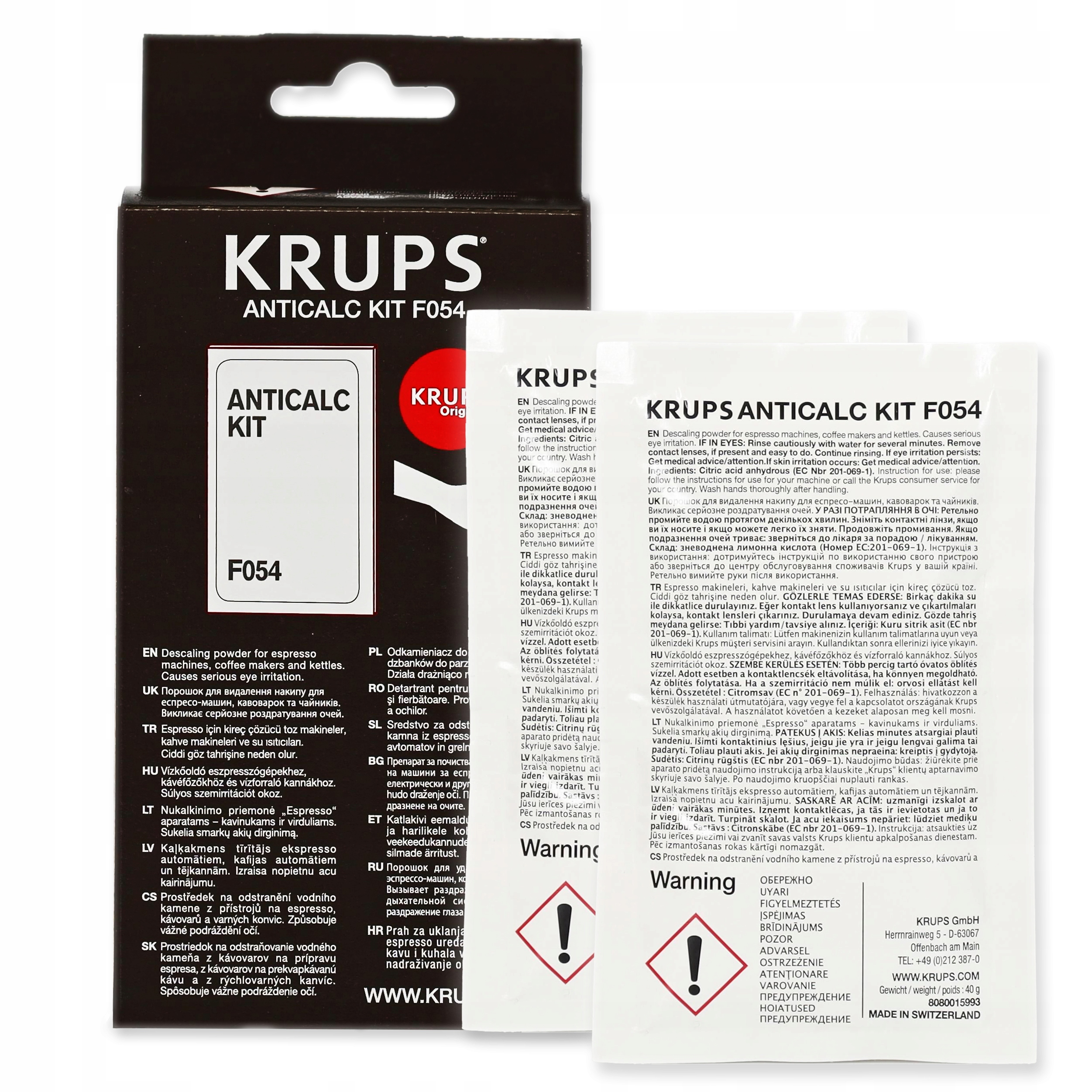 Sada na odstraňovanie vodného kameňa Krups F054001A